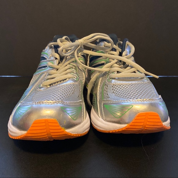 Crossport Men's Athletic Shoes Silver Green New - Picture 5 of 10